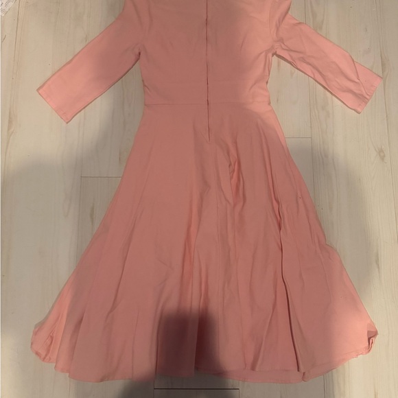 Pinup Couture Elegant Pink Wrap Dress - Picture 3 of 3